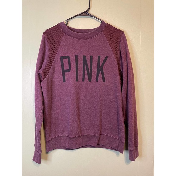 PINK Victoria's Secret Sweaters - PINK burgundy mesh sweater